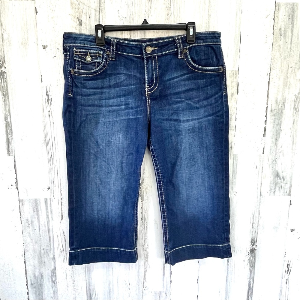 Kut from the Kloth Women’s Natalie Crop Blue Denim Size 16 38X20